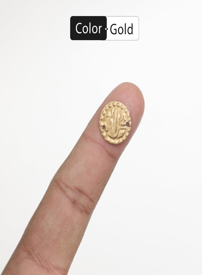 Embroiderymaterial Round Shape Double Hole Metal Sequins for Craft, Embroidery and Jewellery Making 100gm (14MM, Gold) - Image 3